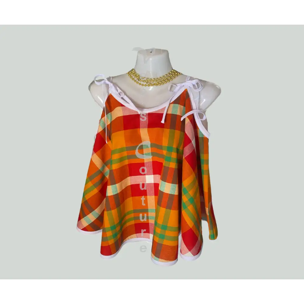 Madras String Tops Picnic Perfection / OSFM top